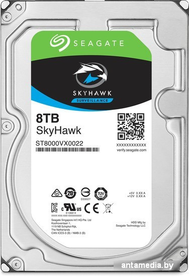 Жесткий диск Seagate Skyhawk 8TB ST8000VX004 - фото 1 - id-p208368589