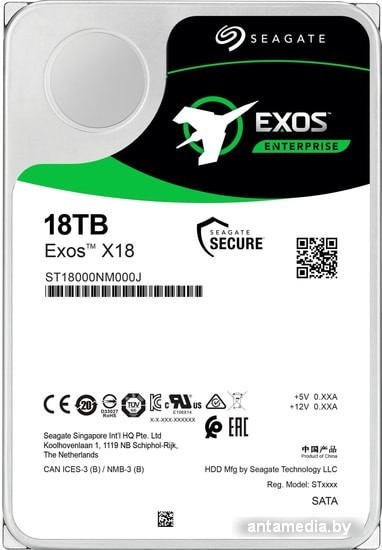 Жесткий диск Seagate Exos X18 18TB ST18000NM000J - фото 1 - id-p208368595