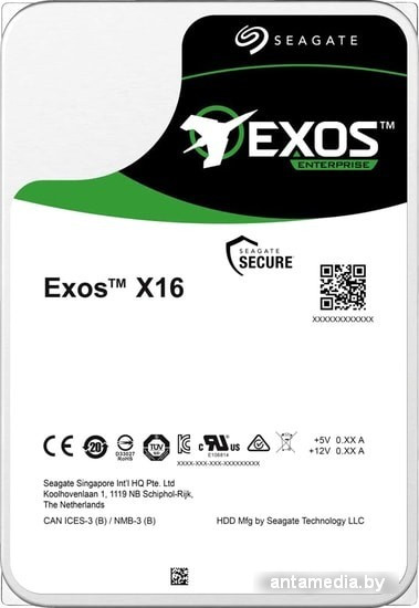 Жесткий диск Seagate Exos X16 16TB ST16000NM001G - фото 1 - id-p208368586