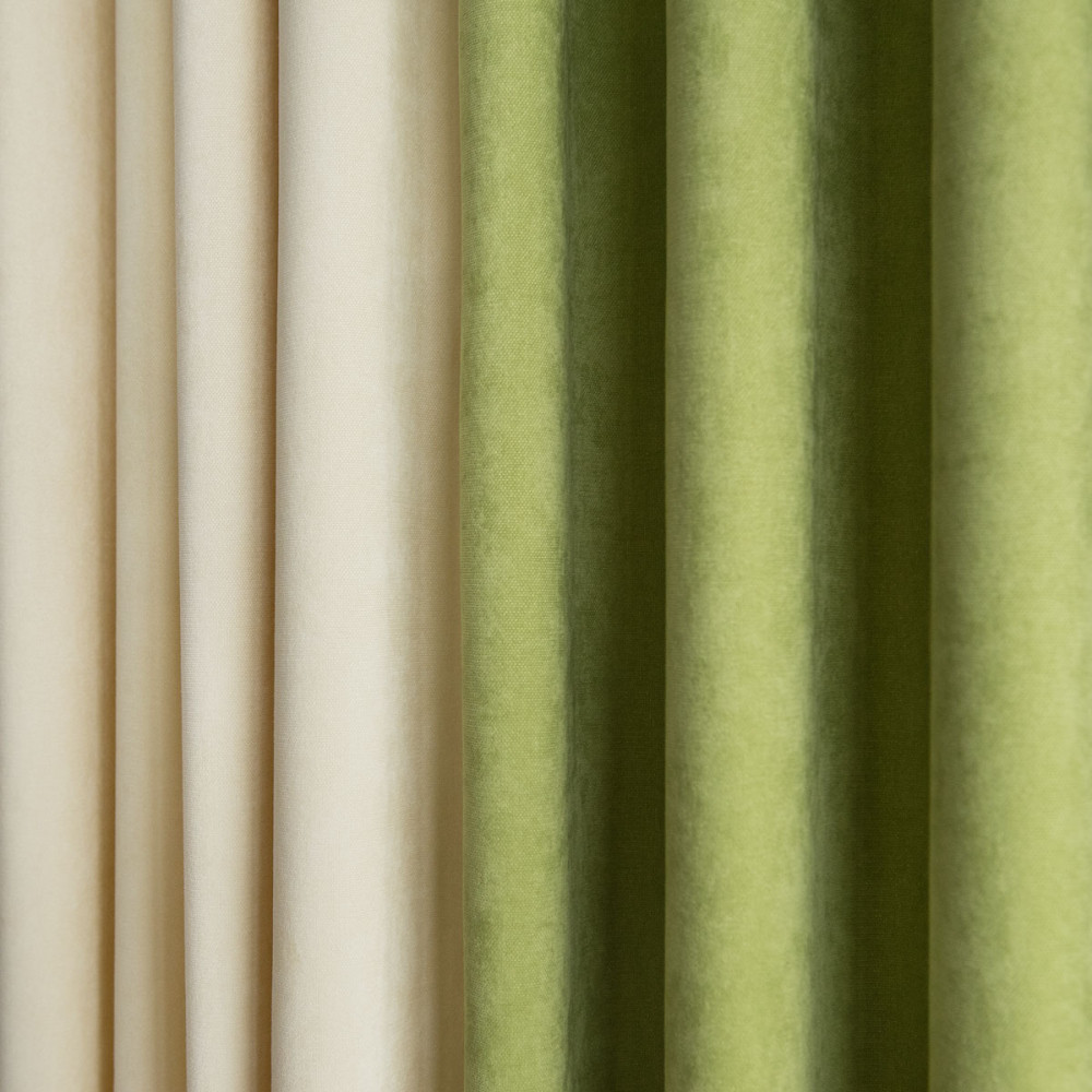Комплект комбинированных штор КЕРТИ Сливочный/Зеленый 400×260 (Ш×В) - фото 2 - id-p206846443