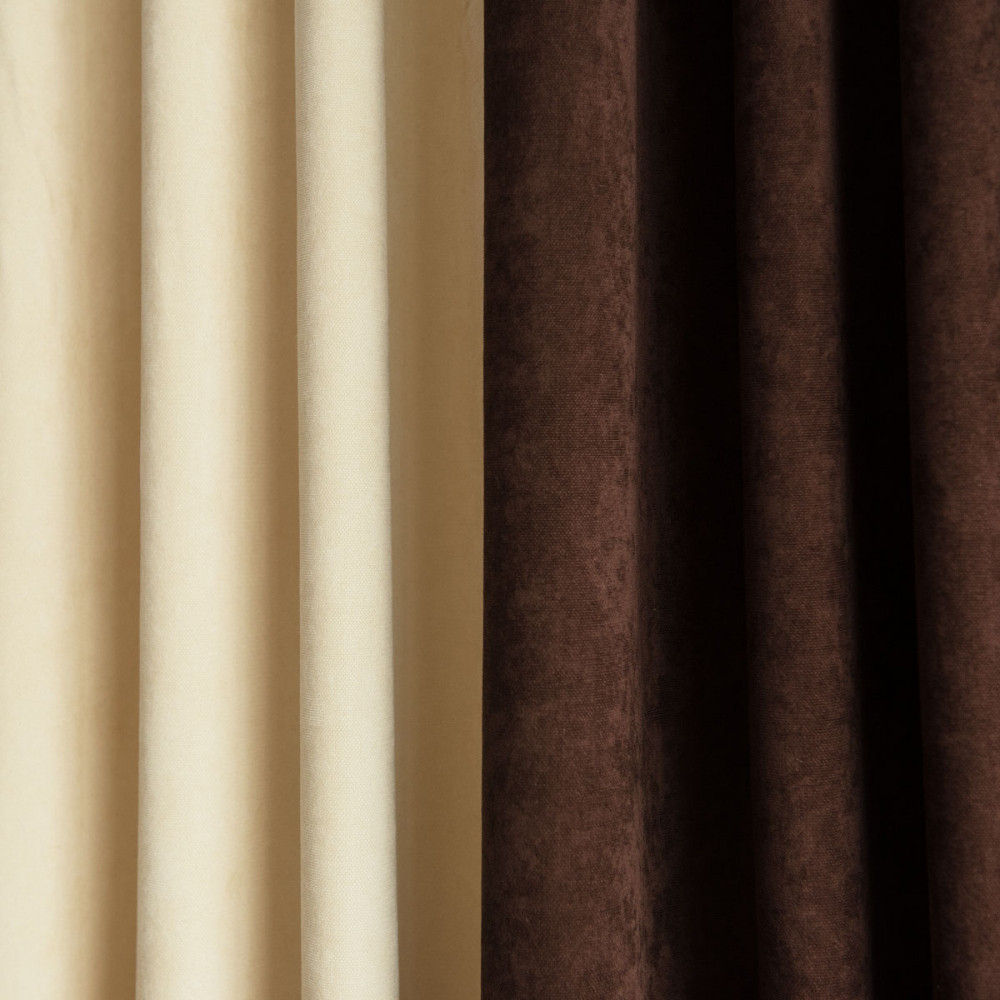 Комплект комбинированных штор КЕРТИ Венге/Сливочный 400×260 (Ш×В) - фото 2 - id-p206846457