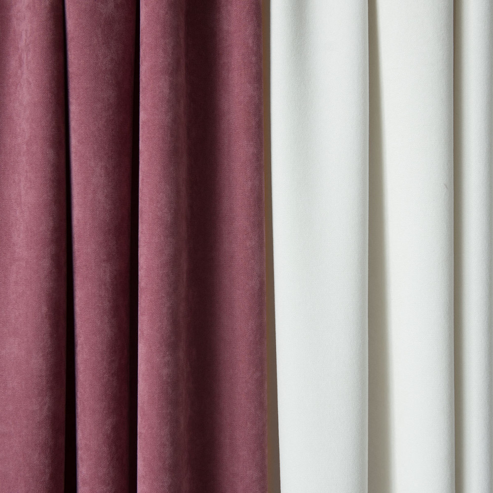 Комплект комбинированных штор КЕРТИ Белый/ Розовый 400×240 (Ш×В) - фото 2 - id-p206846516