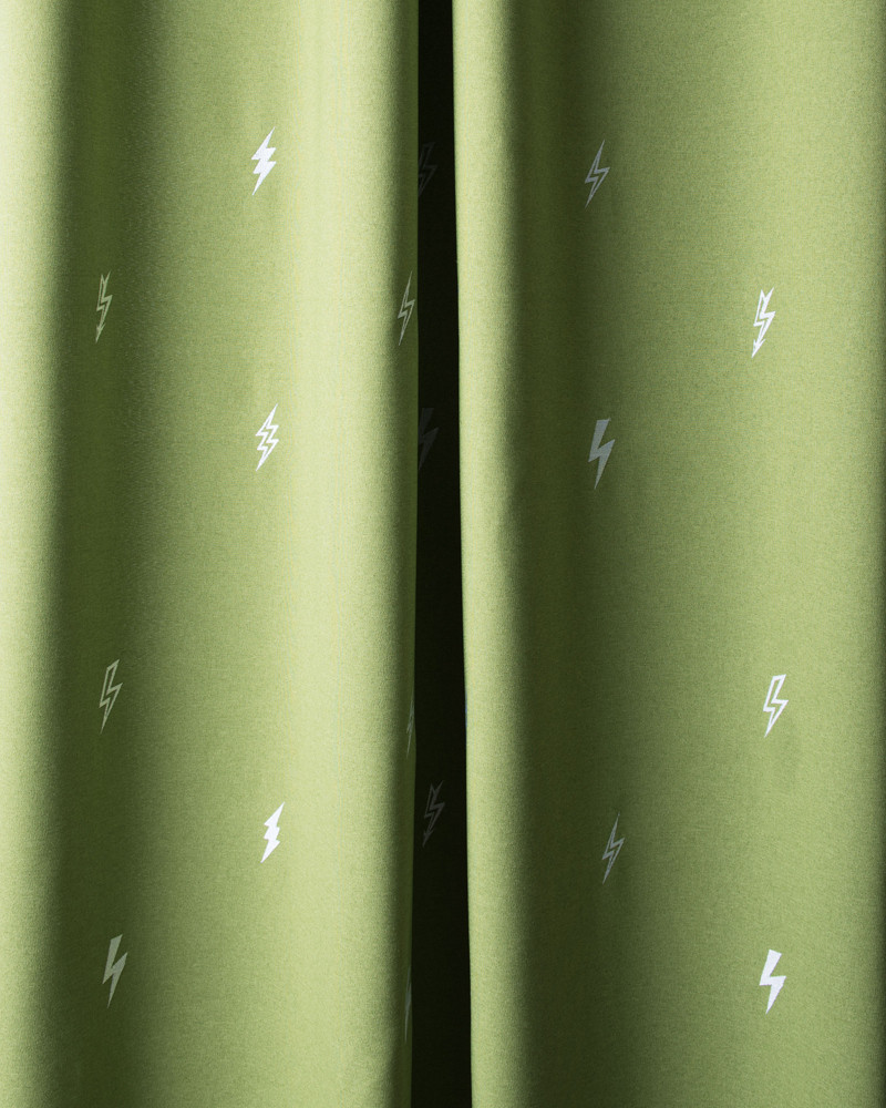 Комплект штор с подхватами ФЛЭШ Зеленый 290×250 (Ш×В) - фото 4 - id-p206848789