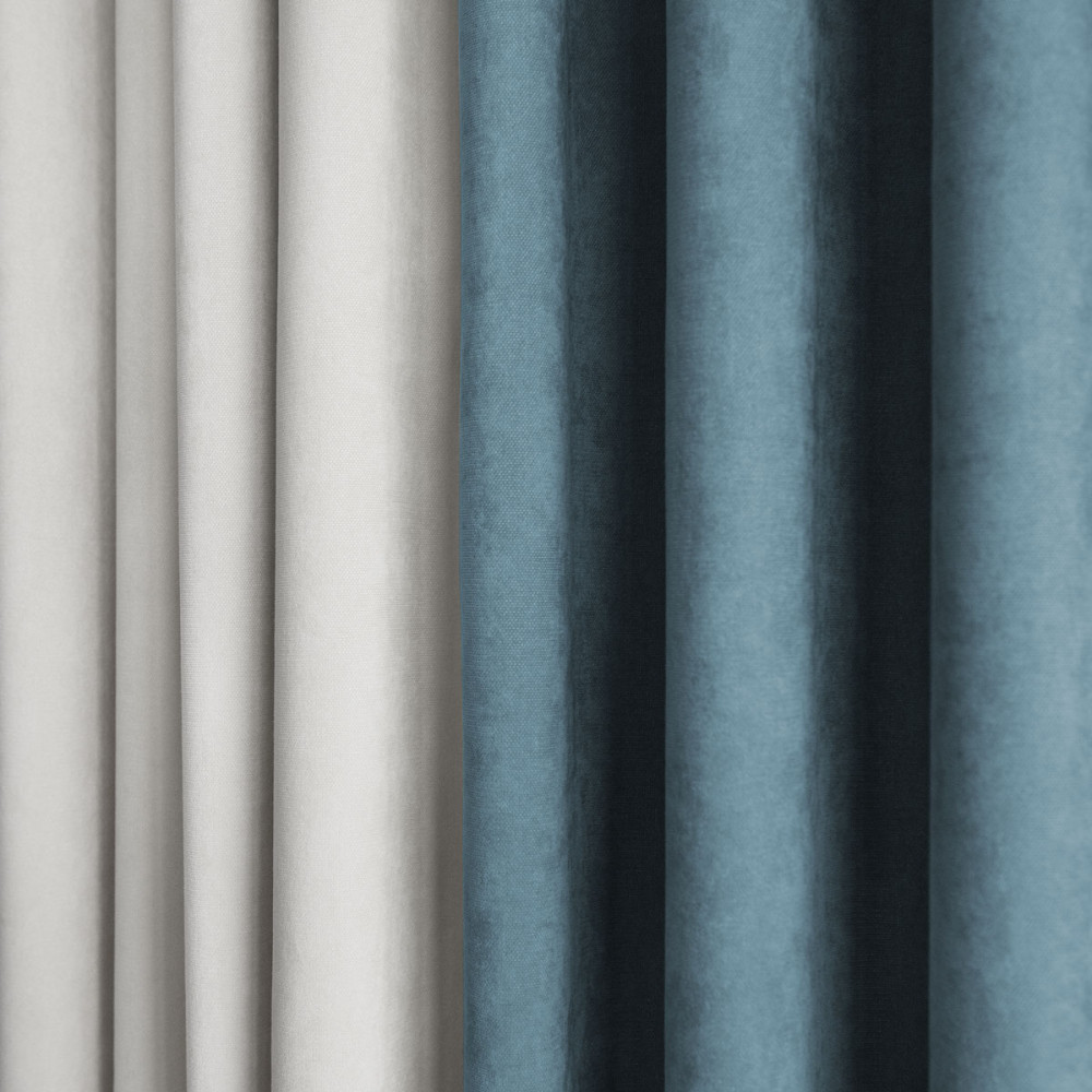 Комплект комбинированных штор КЕРТИ Белый/Голубой 400×270 (Ш×В) - фото 2 - id-p206846204