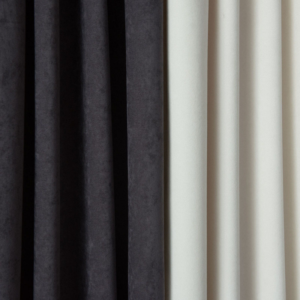 Комплект комбинированных штор КЕРТИ Темно-серый/Белый 400×270 (Ш×В) - фото 2 - id-p206846211