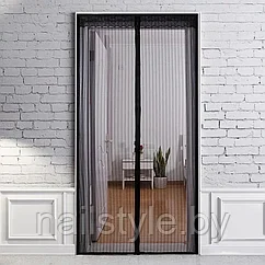 Дверная антимоскитная сетка на магнитах АllianceMarket 100х210 см (черная)