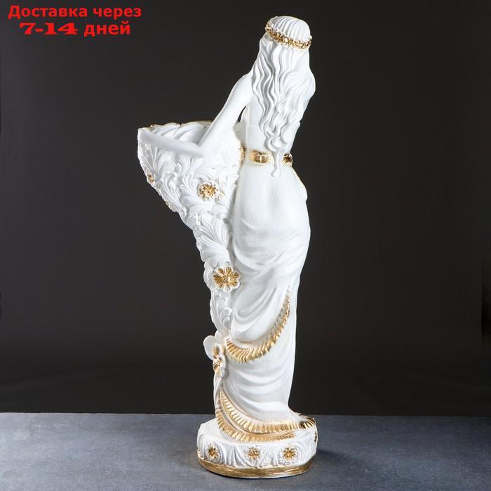 Фигура с кашпо "Лесная фея" белый, золотистый, 90см МИКС - фото 3 - id-p208446293