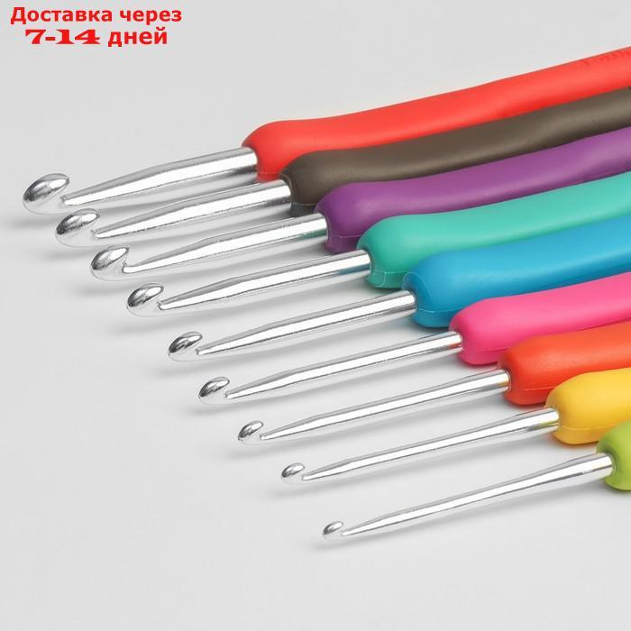Набор крючков для вязания, d = 2-6 мм, 14 см, 9 шт, цвет МИКС - фото 2 - id-p208446337