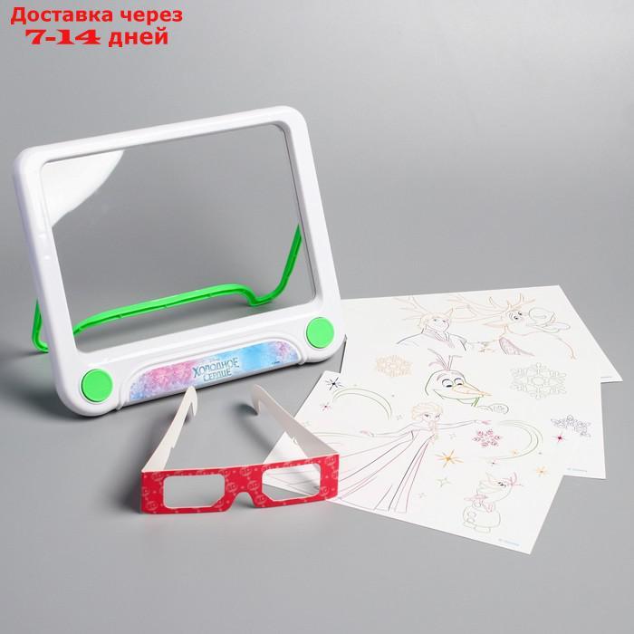 3D-планшет для рисования неоновыми маркерами, световые эффекты, с карточками, Холодное сердце - фото 4 - id-p208445167