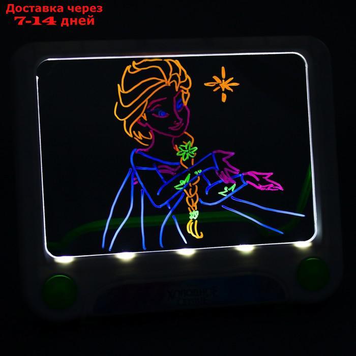 3D-планшет для рисования неоновыми маркерами, световые эффекты, с карточками, Холодное сердце - фото 7 - id-p208445167