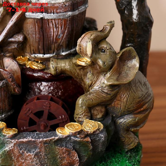 Фонтан "Слоны с монетами" 19х28 см (с подсветкой) - фото 2 - id-p208445298