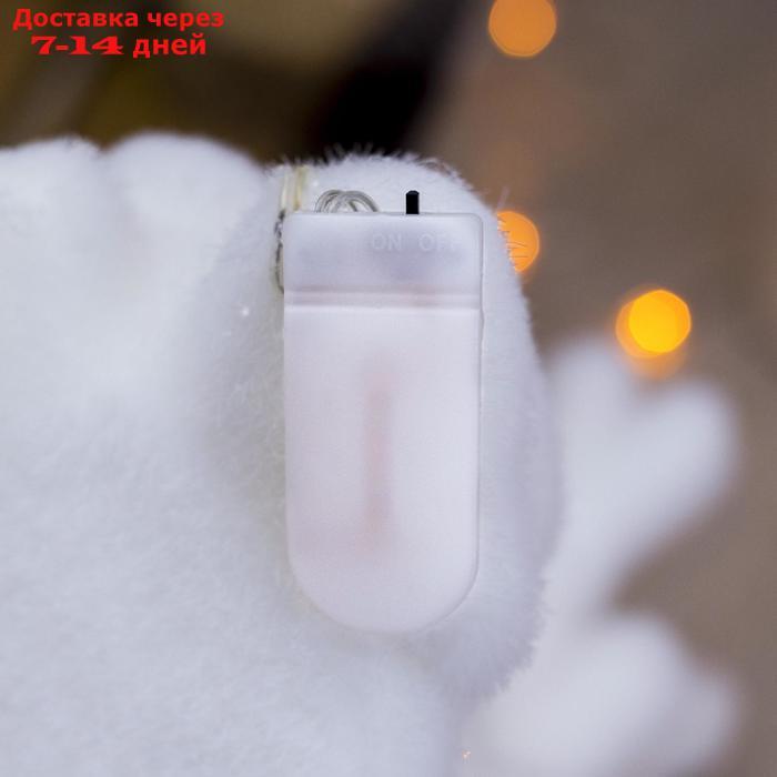 Фигура световая "Белый олень", 25 LED, 20х25х12 см, фиксинг, от батар. (не в компл) - фото 5 - id-p208445321