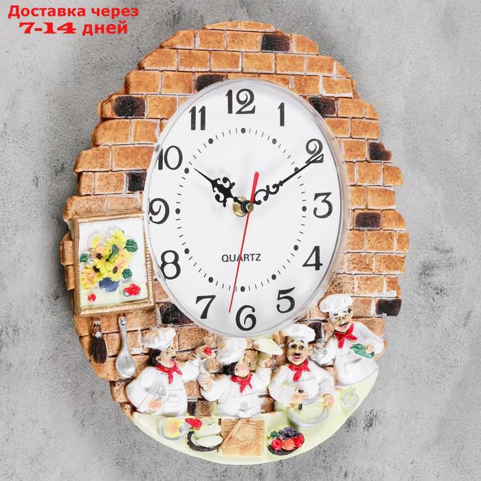 Часы настенные, серия: Кухня, "Повара", d=20 см, ручная работа - фото 2 - id-p208445348
