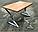 Стол кухонный на металлокаркасе серии "ШП" из постформинга, массива дуба или ЛДСП с выбором размера и цвета, фото 2