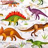 Постельное бельё "Этель" 1,5 сп Динозавры 143*215 см, 150*214 см, 50*70 см -1 шт, 100% хлопок, бязь, фото 3