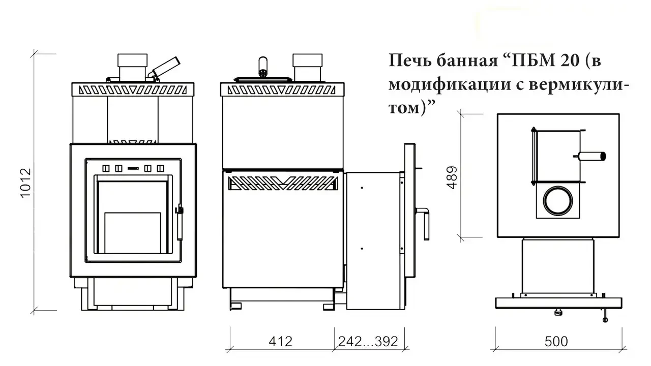 Печь банная Мета-Бел ПБМ 20 В (модификация с вермикулитом) - фото 5 - id-p75149142