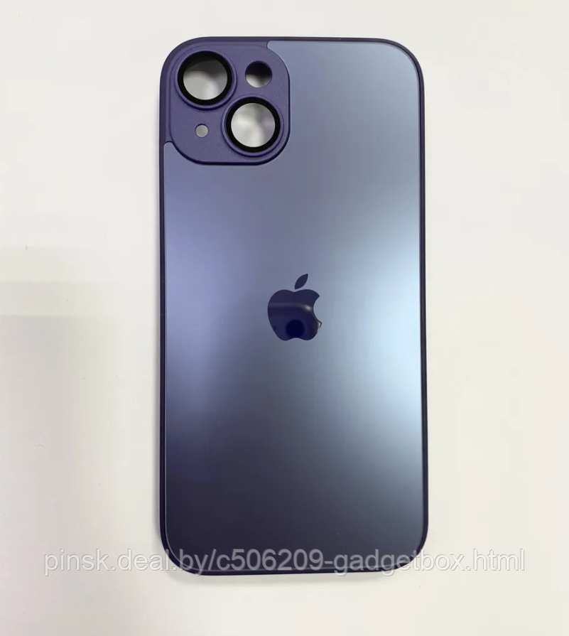 Чехол на Iphone 14 AG Glass Case + MagSafe (синий) - фото 1 - id-p208494223
