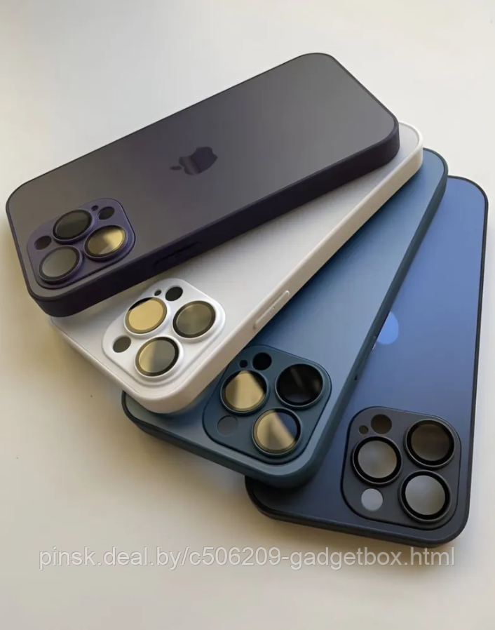 Чехол на Iphone 14 AG Glass Case + MagSafe (синий) - фото 2 - id-p208494223