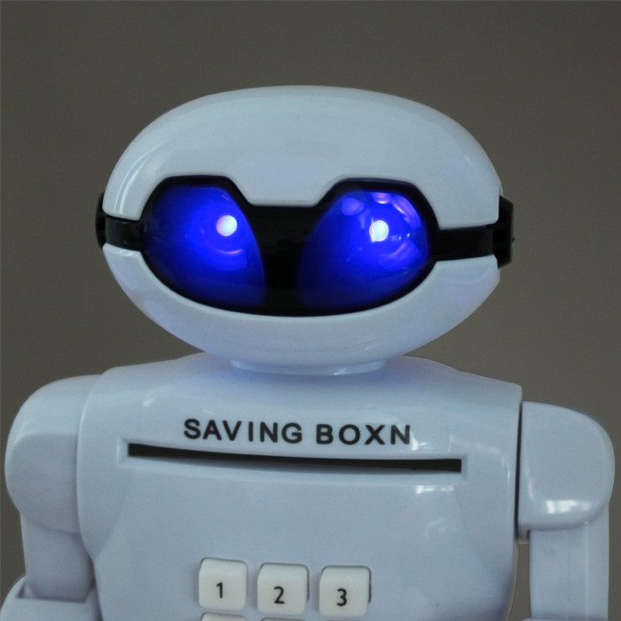 Копилка-сейф Робот с кодовым замком. Настольная LED-лампа / Ночник - фото 4 - id-p208496697