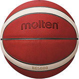 Баскетбольный мяч MOLTEN B6G5000 FIBA премиум-класса, кожа, pазмер 6, фото 2
