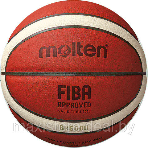 Баскетбольный мяч MOLTEN B6G5000 FIBA премиум-класса, кожа, pазмер 6