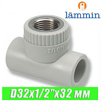 Тройник с внутренней резьбой d32x1/2"x32 Lammin