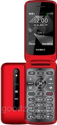 Кнопочный телефон TeXet TM-408 (красный) - фото 1 - id-p208511059