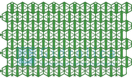 Решётка газонная Gidrolica® Eco Standart РГ-70.40.3,2 пластиковая зелёная - фото 3 - id-p29621804