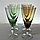 Набор фужеров Неман коричнево-зелёное стекло, винтаж, СССР, фото 2
