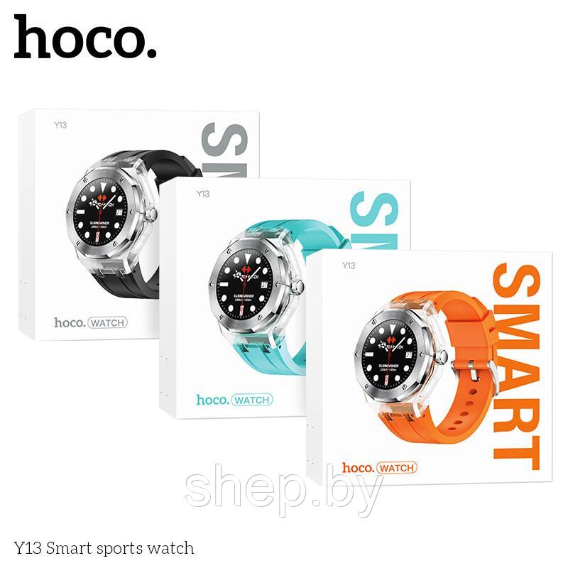 Смарт-часы спортивные Hoco Y13 до 10 дней автономной работы цвет: черный - фото 5 - id-p208519283