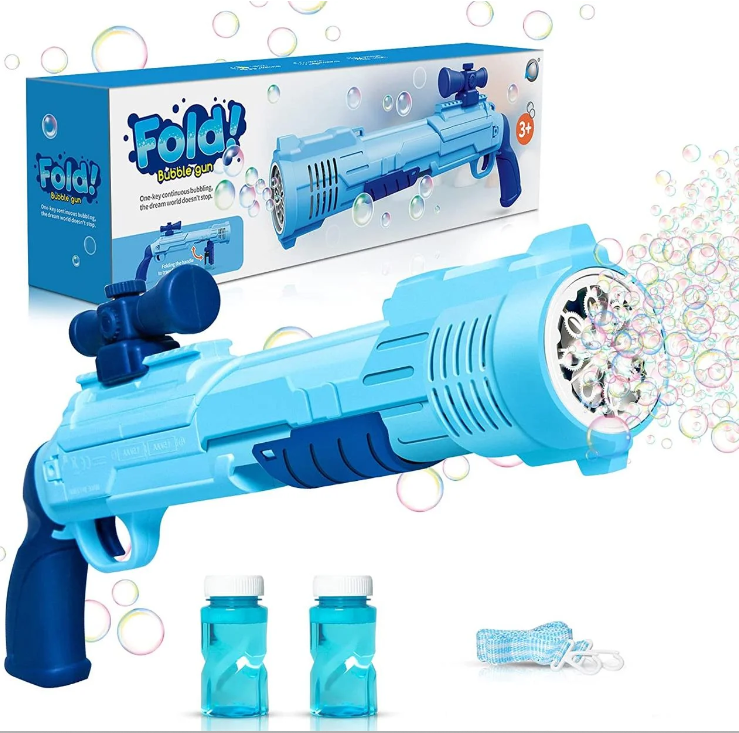 Детский пулемет для создания мыльных пузырей Fold babble gun