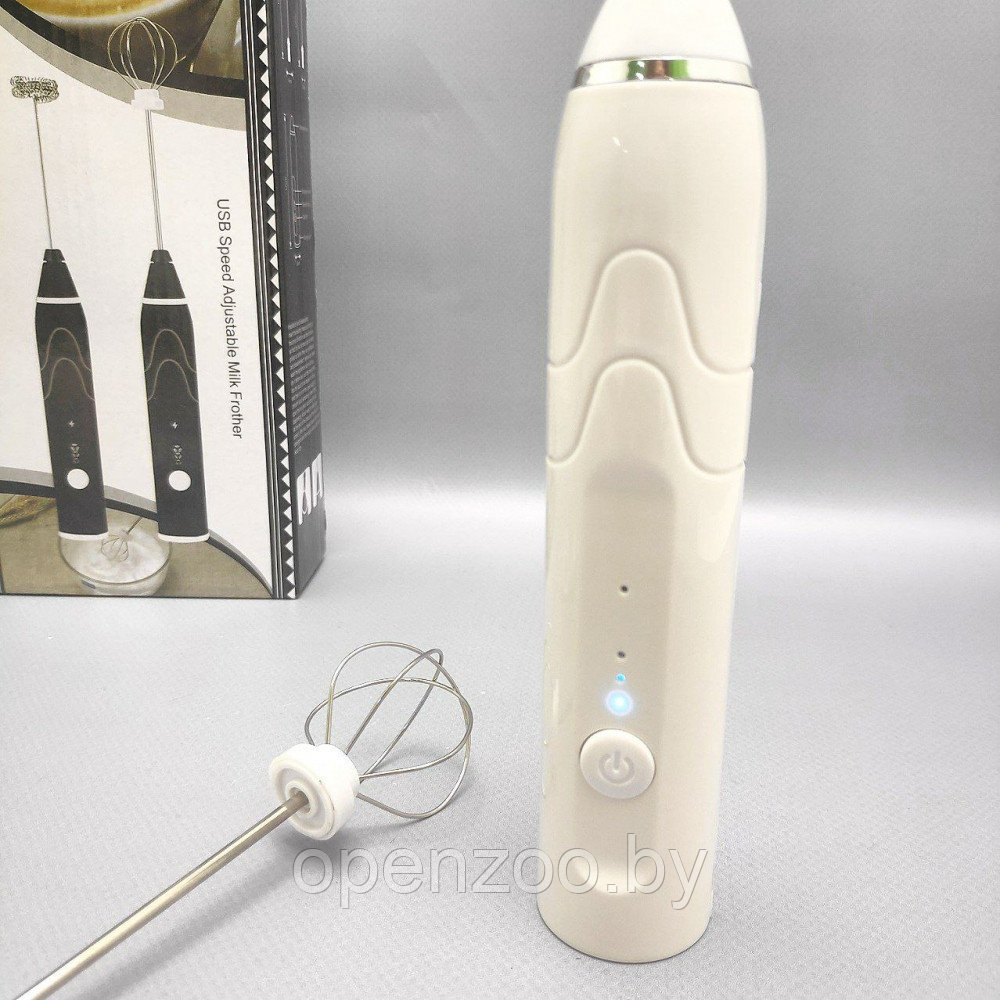 Портативный капучинатор USB Speed Adjustable Milk Frother (3 скорости, венчик для молока, венчик для яиц) - фото 4 - id-p207593235