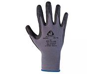 Перчатки с защитой от порезов, р-р 10/XL (полиэфир, пенонитрил. покр.), серый/черный Jeta Safety (перчатки