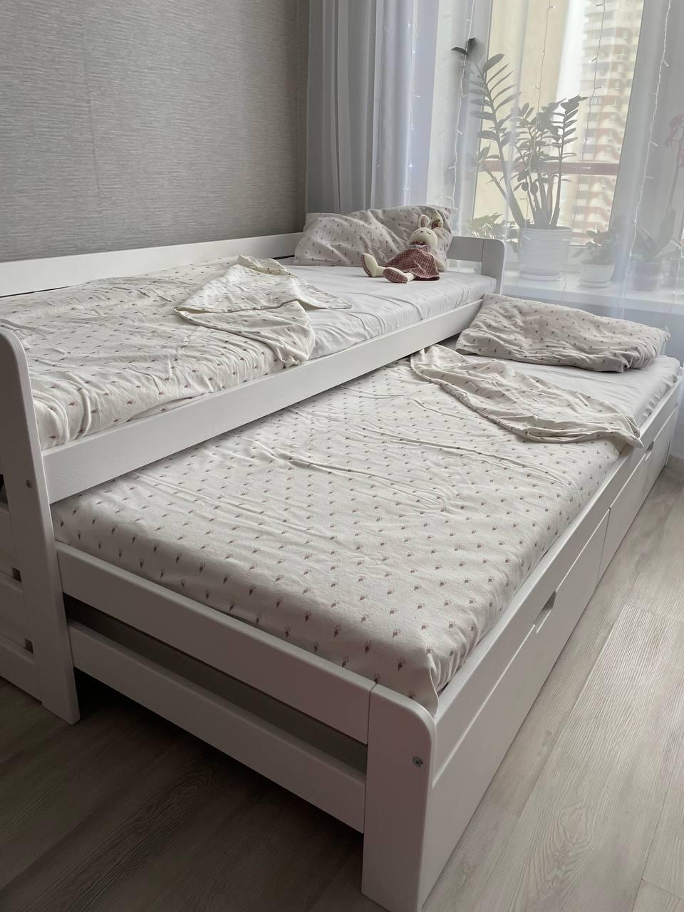 Кровать для двоих детей из массива «Вуди-14» ("Лотос-24") Берёза - фото 3 - id-p208523346