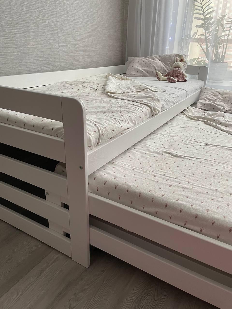 Кровать для двоих детей из массива «Вуди-14» ("Лотос-24") Берёза - фото 7 - id-p208523346