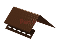 Околооконная планка для сайдинга Ю-пласт Корабельный брус Коричневый Широкая
