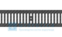 Решётка водоприёмная Gidrolica®Standart РВ-10.13,6.50 щелевая чугунная ВЧ, кл. C250