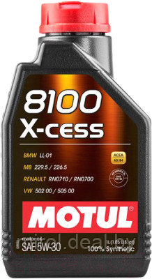 Моторное масло Motul 8100 X-cess 5W30 / 108944 - фото 1 - id-p208530641
