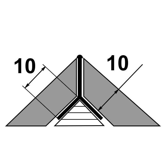 Профиль Y-образный "Мерседес" для плитки ПП 05-10 бронза люкс до 10мм длина 2700мм - фото 2 - id-p208531206