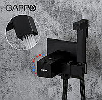 Встраиваемый гигиенический душ с термостатом Gappo G7207-60 черный