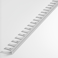 Профиль L-образный наружный гибкий для плитки ПК 02-6 анод серебро до 6мм длина 2700мм
