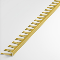 Профиль L-образный наружный гибкий для плитки ПК 02-6 анод золото до 6мм длина 2700мм