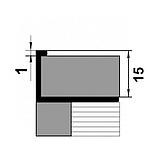 Профиль L-образный окантовочный для плитки ПК 01-15 алюминий без покрытия до 15мм длина 2700мм, фото 2