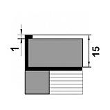 Профиль L-образный окантовочный для плитки ПК 01-15 анод золото до 15мм длина 2700мм, фото 2