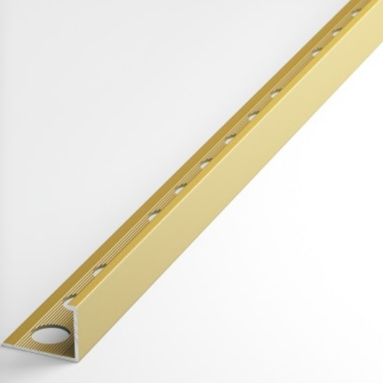 Профиль L-образный окантовочный для плитки ПК 01-15 анод золото до 15мм длина 2700мм