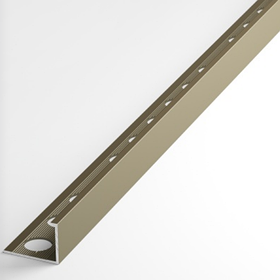 Профиль L-образный окантовочный для плитки ПК 01-15 анод бронза до 15мм длина 2700мм