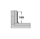 ПЛ 100 плинтус из алюминия анодированное серебро 100*11,2*2500мм, фото 2