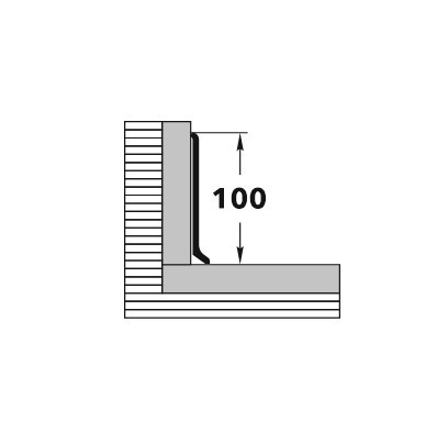 ПЛ 100 плинтус из алюминия с клеевым слоем анодированный черный 100*11,2*2500мм - фото 2 - id-p208531988