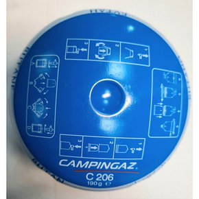 Картридж газовый СG C206 прокольного типа, 190гр (80% бутан + 20% пропан), Франция C206, фото 2