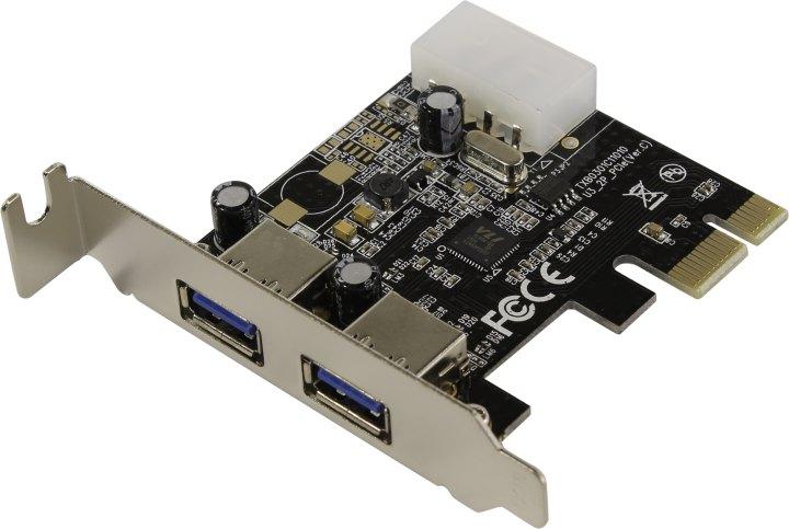 Контроллер Orient VL-3U2PELP (OEM) PCI-Ex1 USB3.0 2 port-ext Low Profile - фото 1 - id-p207719379